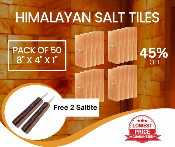Buy Himalayan Salt Tiles 8”x4”X1” for Salt Walls & Spas