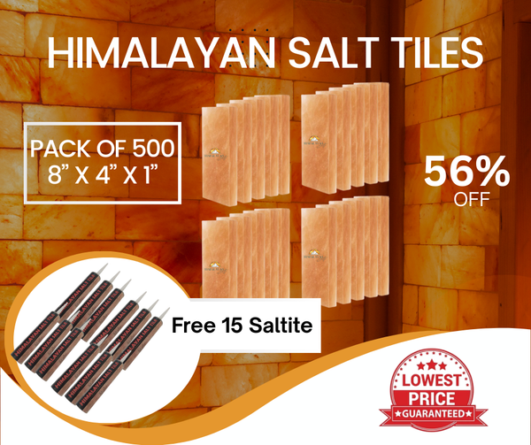 Buy Himalayan Salt Tiles 8”x4”X1” for Salt Walls & Spas