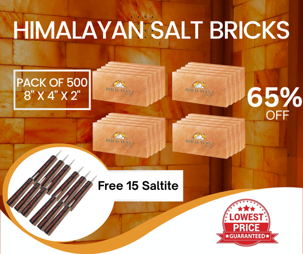 Himalayan Salt Bricks 8”x4”X2 - Pack Of 500