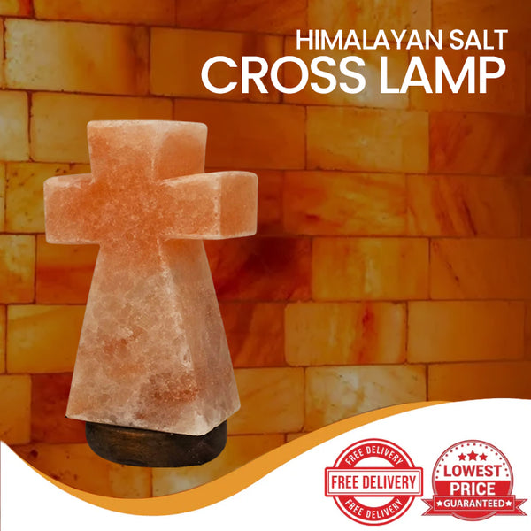 Himalayan Salt Cross Lamp – Himalayan Pink Cross Salt Lamp for Home Décor & Spa Room