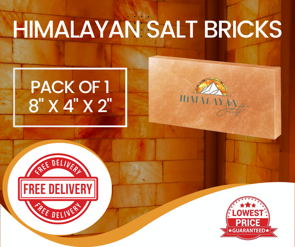 Wholesale Himalayan Salt Bricks 8”x4”X2 - Pack Of 1