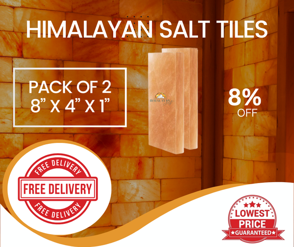 Buy Himalayan Salt Tiles 8”x4”X1” for Salt Walls & Spas