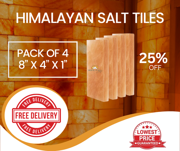 Buy Himalayan Salt Tiles 8”x4”X1” for Salt Walls & Spas