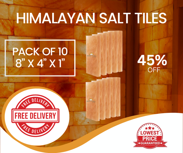 Buy Himalayan Salt Tiles 8”x4”X1” for Salt Walls & Spas