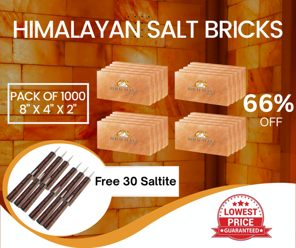 Himalayan Salt Bricks 8”x4”X2 - Pack Of 1000