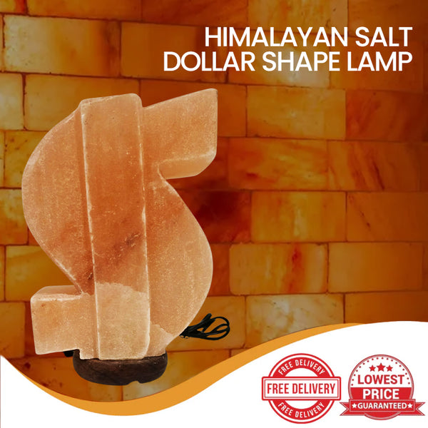 Dollar Shape Himalayan Salt Lamp – Natural Pink Crystal Glow for Home Décor & Spa Room