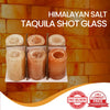 Himalayan Salt Tequila Shot Glass set of 6 made from natural pink salt, handcrafted reusable shot glasses with smooth carved finish for serving tequila and drinks